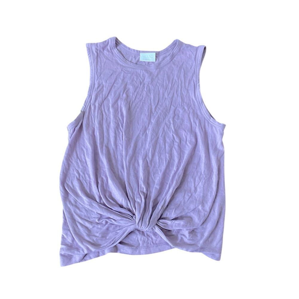 Abound Light Purple Front Tie Knot Tank Top